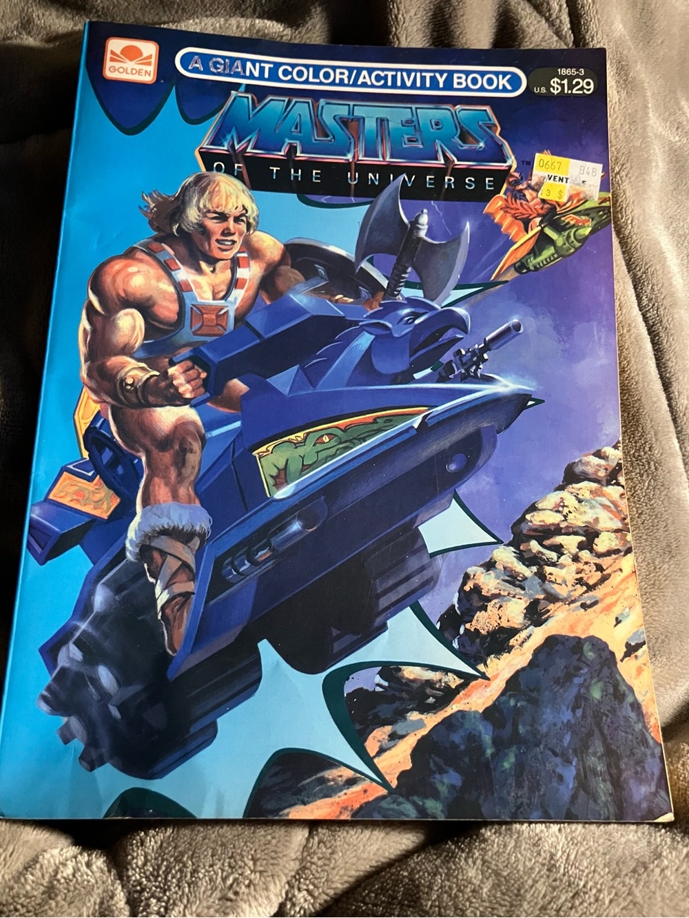 Masters of the Universe Coloring Book Activity MOTU 1985 Mattel Golden Vintage